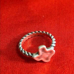 James Avery Silver Twisted Band Ring Texas Retired